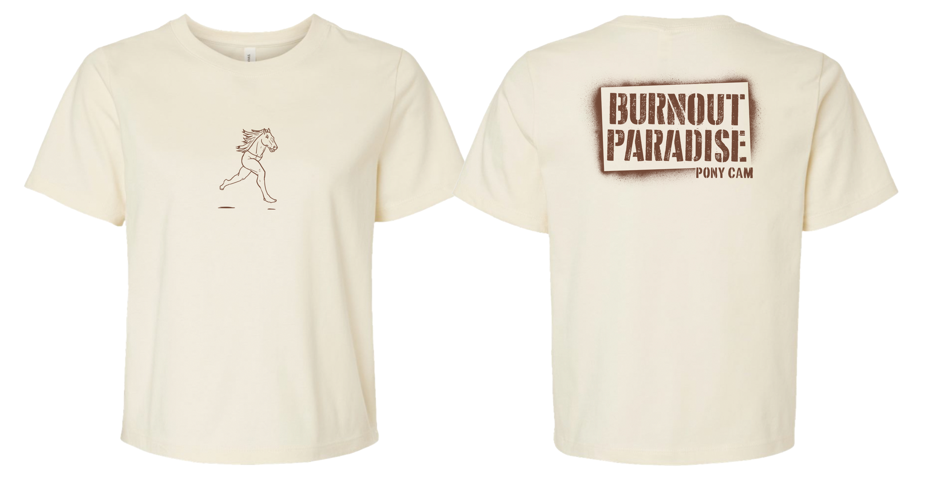 BUR PONY CAM BOXY TEE