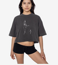 SOU WINGS WHALE WOMEN'S TEE WASHED BLACK